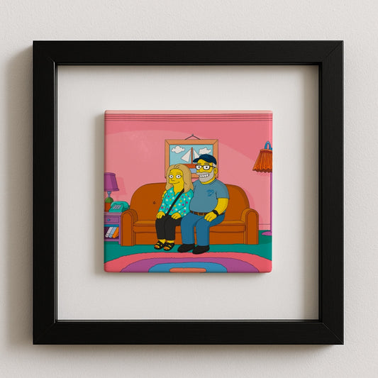 Cuadro Cerámico con Retrato Caricaturesco Personalizado
